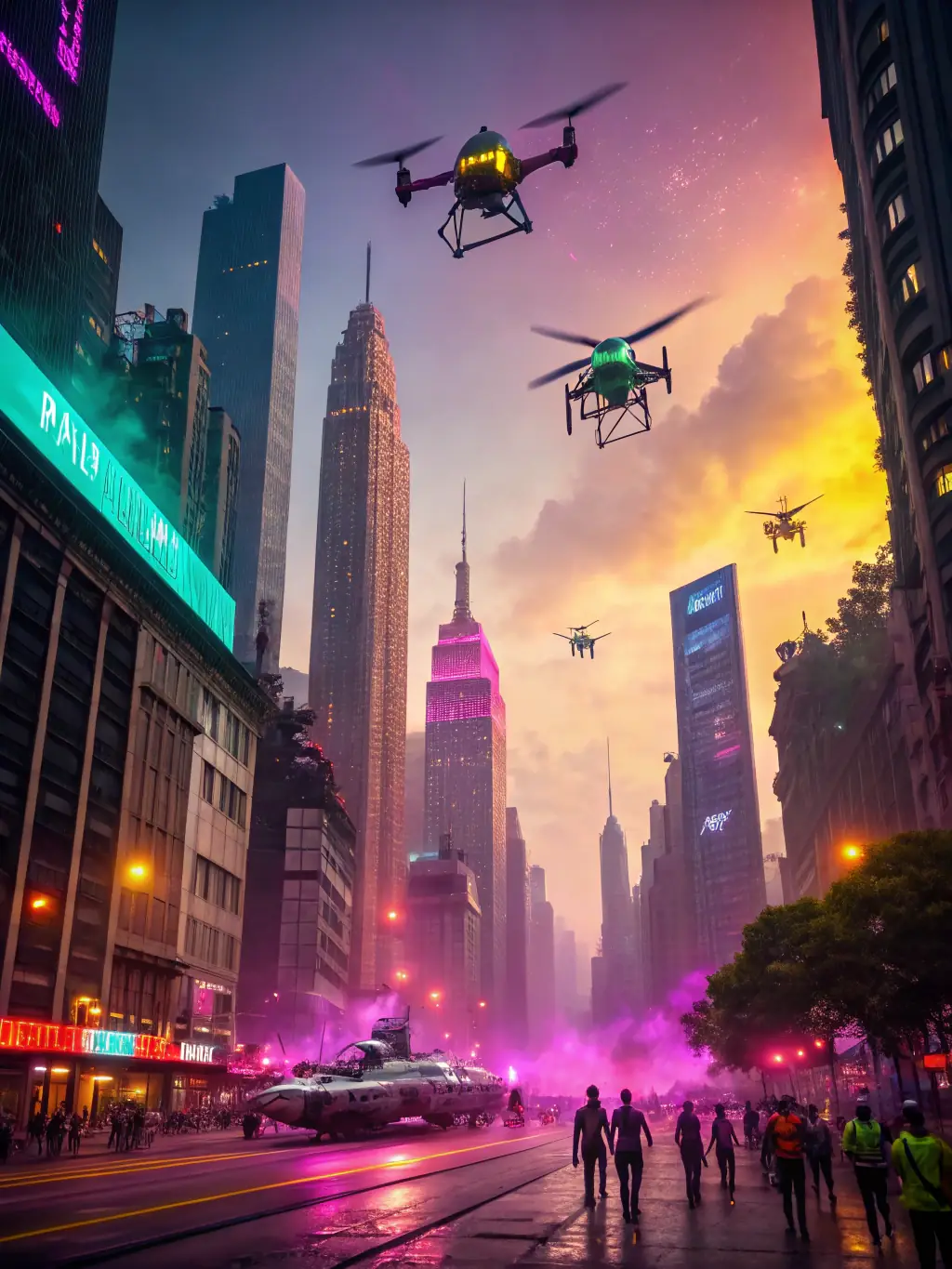 A visual representation of general-purpose AI computing, showing diverse applications across different industries.